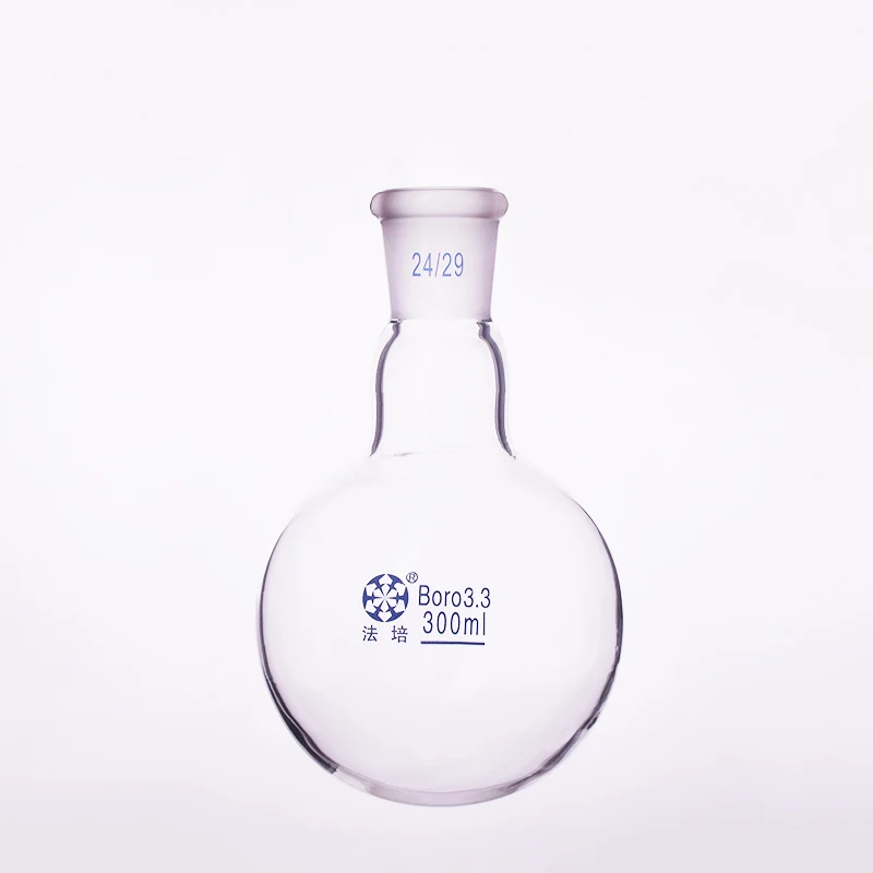 

Single standard mouth round-bottomed flask,Capacity 300ml and joint 24/29,Single neck round flask