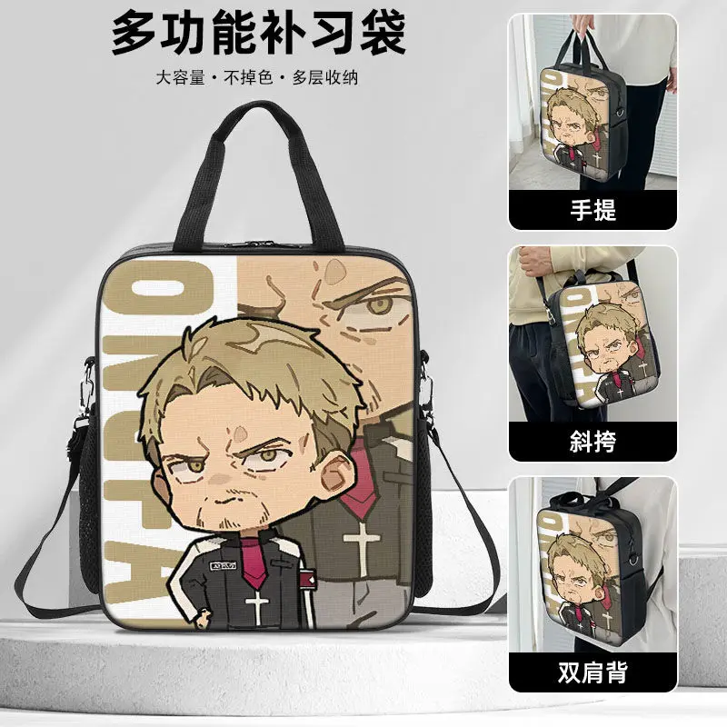 Attack On Titan Anime-Inspired Mikasa & Levi Canvas Crossbody Handbag with Large Capacity