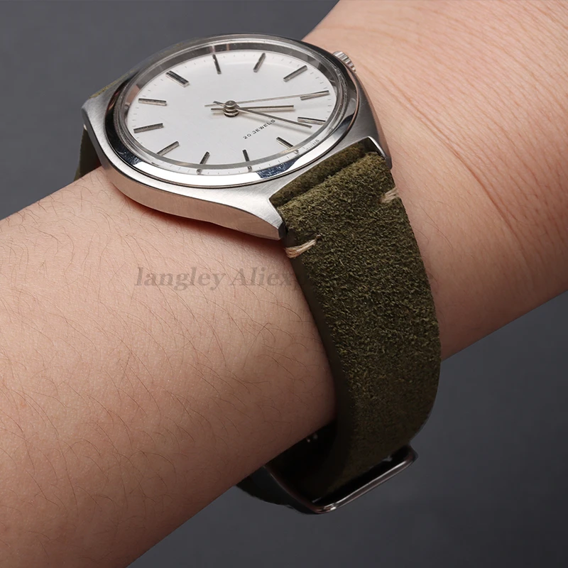 Vintage Brown Soft Suede Calfskin Quick Release Strap