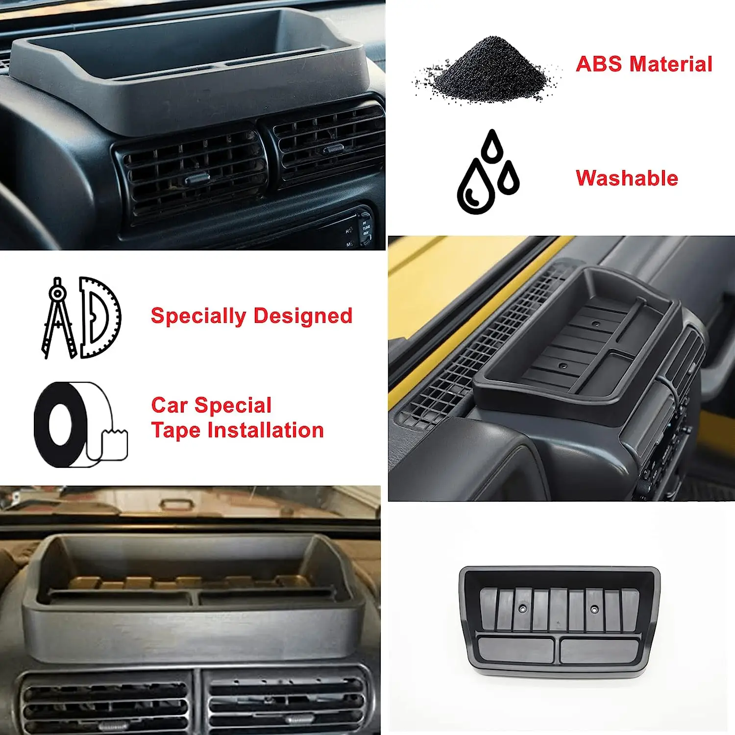 Dashboard Storage Box Organizer Tray Holder For Jeep Wrangler TJ 1997-2006 Car Accessories Interior