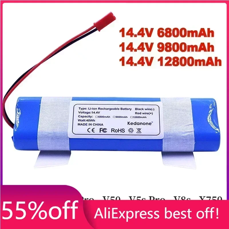 

2023 New Echte 14,8 V 6800mah 18650 Lithium-Batterie Für ILIFE V3s Pro, V50, V5sPro, V8s, x750 Roboter-staubsauger Batterie