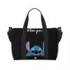 Custom Cute Stitch Beach Tote Bag Women Cartoon Big Compartment Beach Gym Travel Bags 1