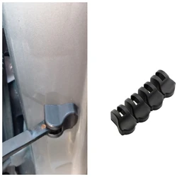 Car Door Stopper Protection Cover Case - 4pcs ABS Accessories (Black)
