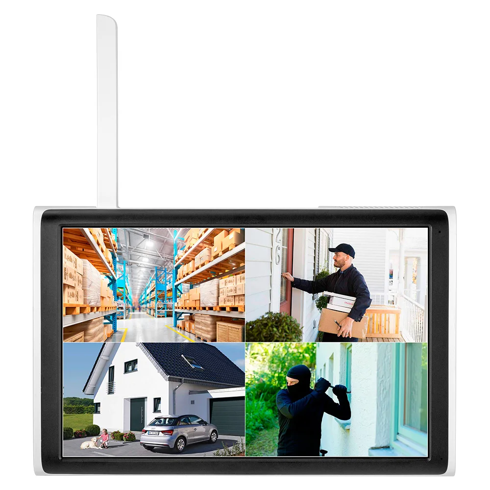 H.265 10.1inch LCD Screen 8CH Wireless NVR Security DIY Outdoor Camera WIFI Syst