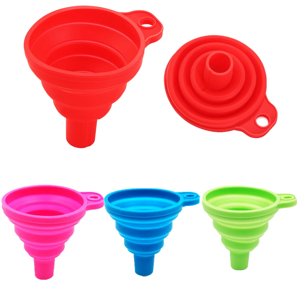 Collapsible Silicone Car Engine Funnel for Cars and Motorcycles Engine Oil Liquid Diesel