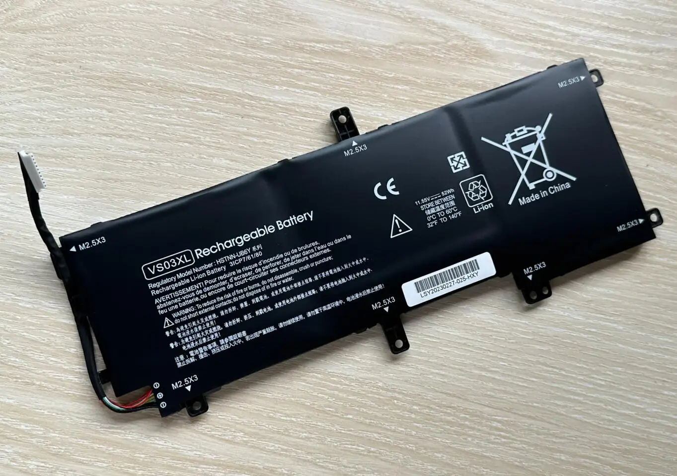 Bateria do Portátil para hp Envy Vs03xl Hstnn-ub6y 15-como 15-as014wm 849047541 849047-541 849313850 Tablet 11.55v 52wh - Imagem 2