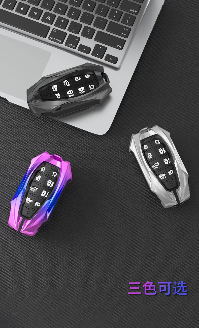 Copertura chiave della cassa del portachiavi a distanza dell'automobile in lega di zinco per Hyundai Genesis G80 GV80 2019 2020 copertura chiave a 8 pulsanti - S339086322c6148ffad1a43f4f3326bf4L