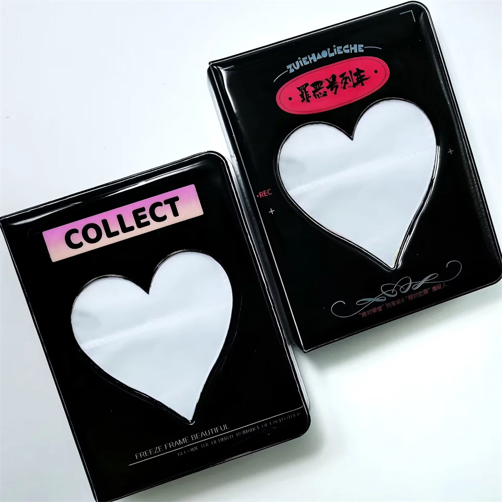 Wholesale Hollowed Heart Shape Mirror 3-Inch Single Grid Polaroid Photo  Album Star-Chasing Aidou Album Mini Truck Storage Book