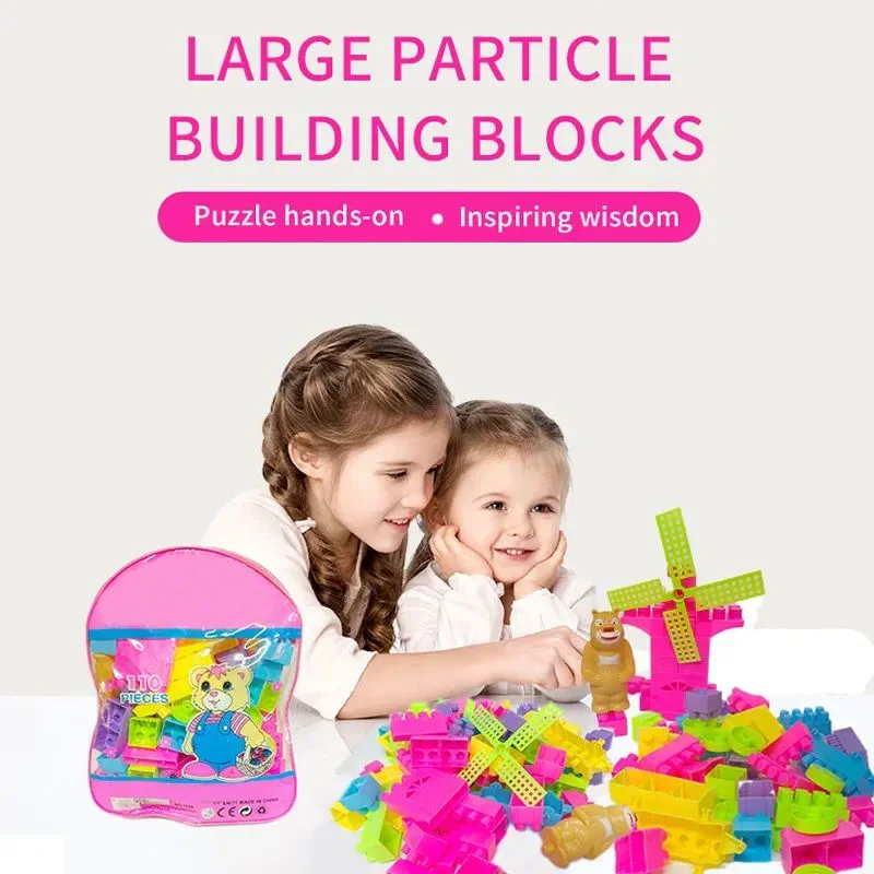 Children's Large Particle Building Blocks with Straps for Boys and Girls Educational Early Education Toys