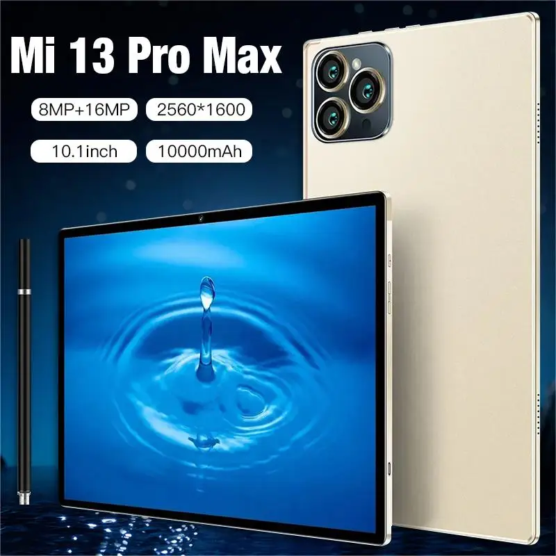 미 13 프로 맥스 안드로이드 PC 태블릿, 글로벌 5G 듀얼 SIM 카드, 10.1 인치, 10000mAh, 16G + 512GB, 2024 신제품