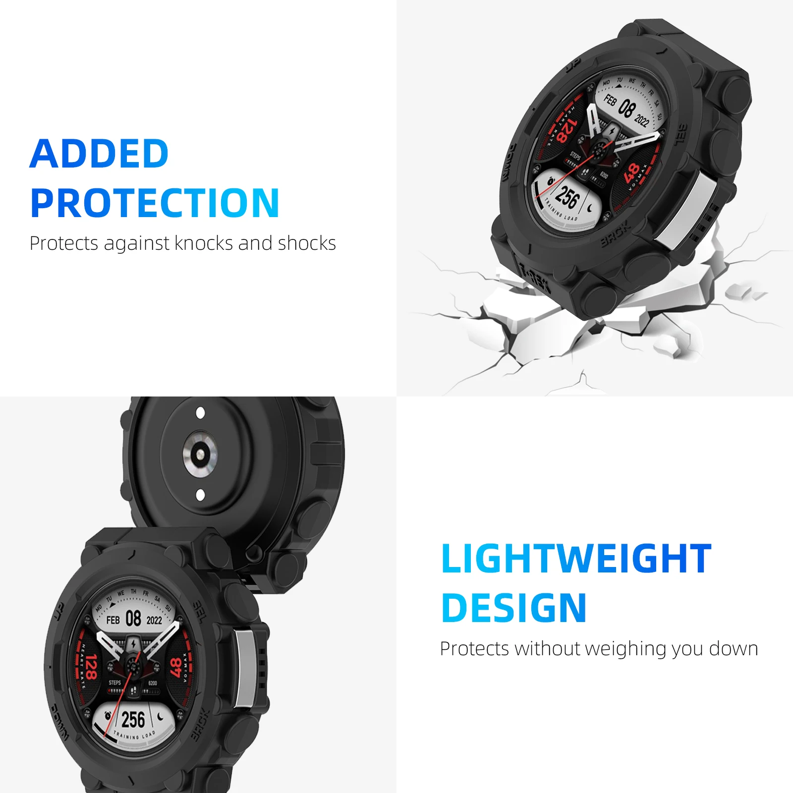 4 Pellicole Vetro Temperato Per Amazfit T-Rex / T-Rex Pro | 9H Anti Graffio HD