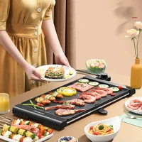 Large Electric Grill Barbecue Household Smokeless Electric Pan Non-stick Grill Pan Grilled Fish Grill Electric 1500W 1