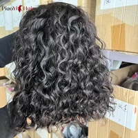 Bob Perruque Lace Wig sans colle ondulée, transparente 4x4 dentelle cheveux naturels bouclés, pre-coupés, 200% pré-épilés, glueless wigs human hair pour femmes 3