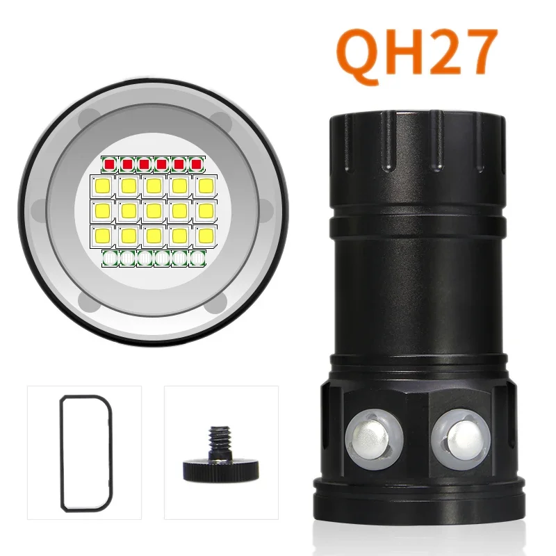 Description Picture 5 of itemIPX4 Waterproof Professional Dier Ligt Powerful 100LM led Scuba Divig Flahlight LED Undrwater 100M Torch Lemp Laerna