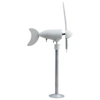 กังหันลมแนวนอนขนาดเล็ก 40 วัตต์ 3 ใบพัด, สตาร์ททำงานเมื่อมีลมเบา & ระบบปรับทิศทางอัตโนมัติ, เครื่องกำเนิดไฟฟ้ากระแสตรงแม่เหล็กถาวรสำหรับงาน DIY กลางแจ้ง 5