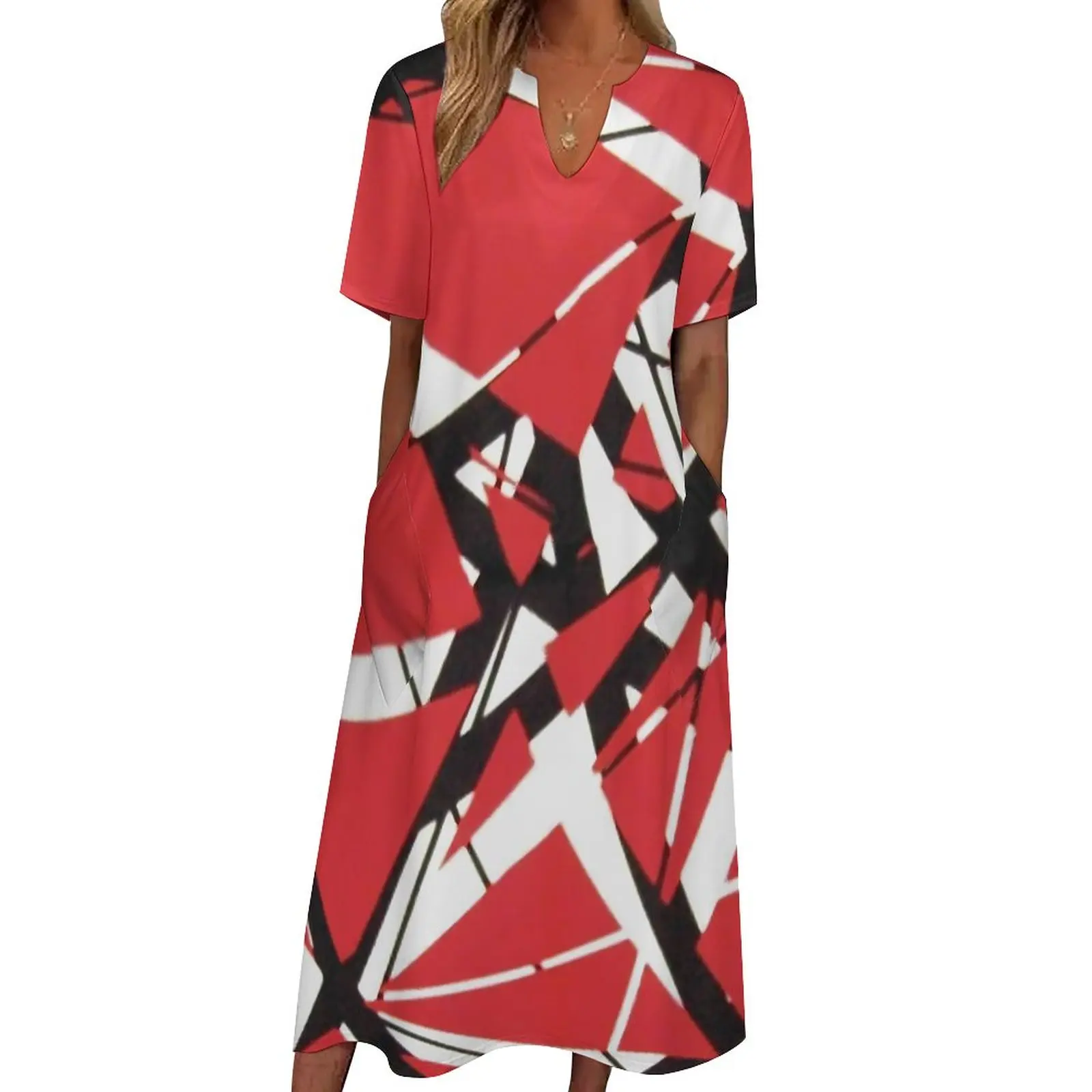 

Van Halen Dress Summer Dance The Night Away Street Style Casual Long Dresses Female Vintage Maxi Dress Birthday Present