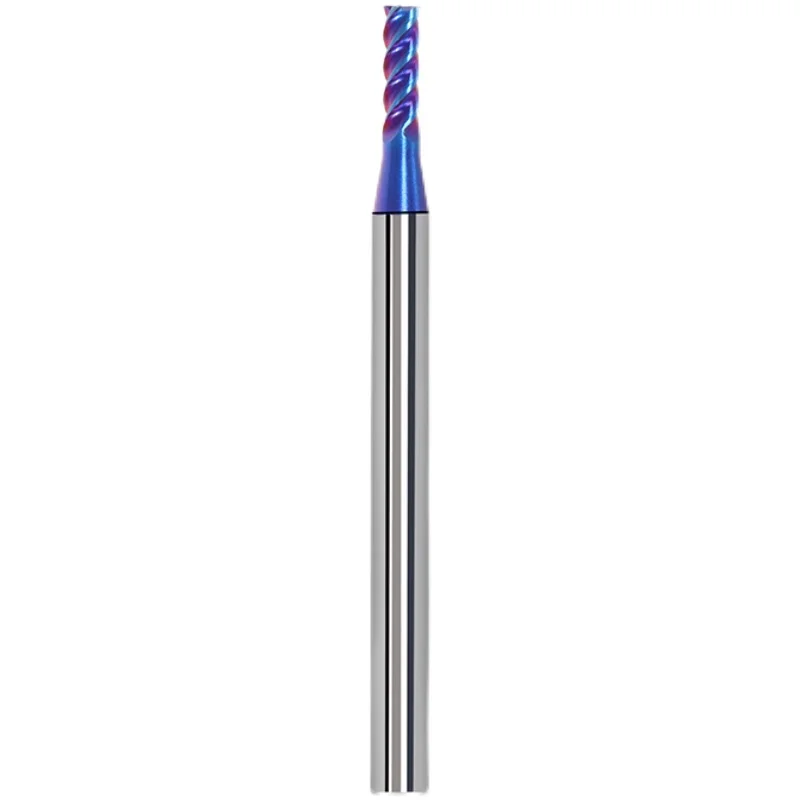 텅스텐 스틸 4 엣지 합금 엔드 밀, 65 도 십진수 밀링 커터, 강철용 CNC 절삭 공구, 1.1-3.9mm