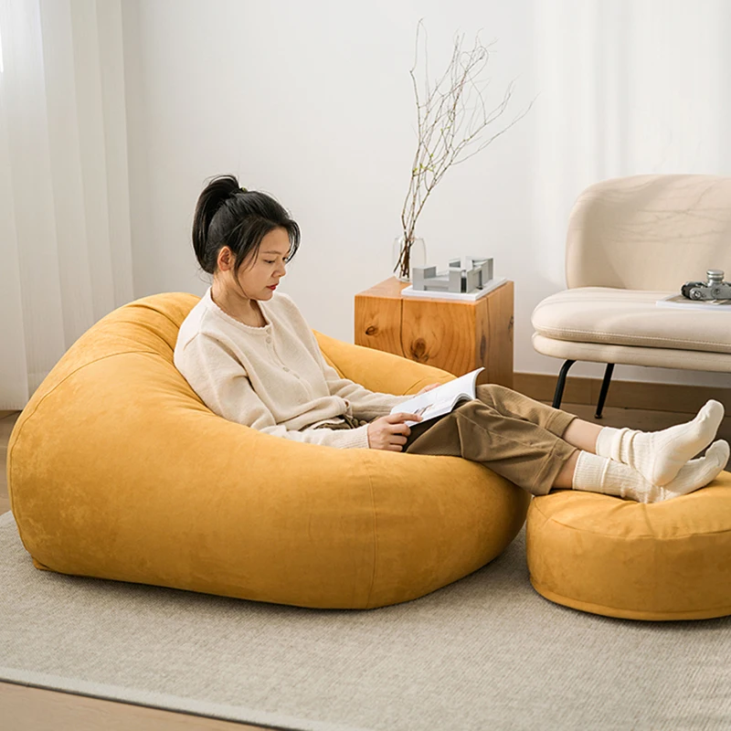 Unisex individual Fluffy Lazy Sofa Bean Bag Filler Foam Adults Recliner Bean  Bag Sofa Bedroom Modern Moveis Para Casa Decor - AliExpress