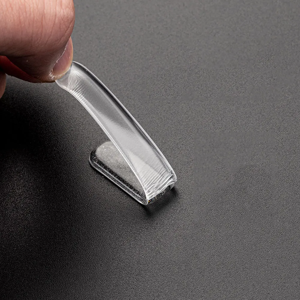 10Pcs Clear Car Edge Anti-Collision Strip Silicone Rubber Rear View Mirror Cover Protection Strip Car Door Handle Bumper Strip