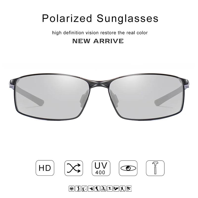 Polarized Sunglasses Fishing Sunglasses Photochromic Fishing Sunglasses Men Driving Cycling Polarized Sports Sun Glasses UV400 Goggles Gafas