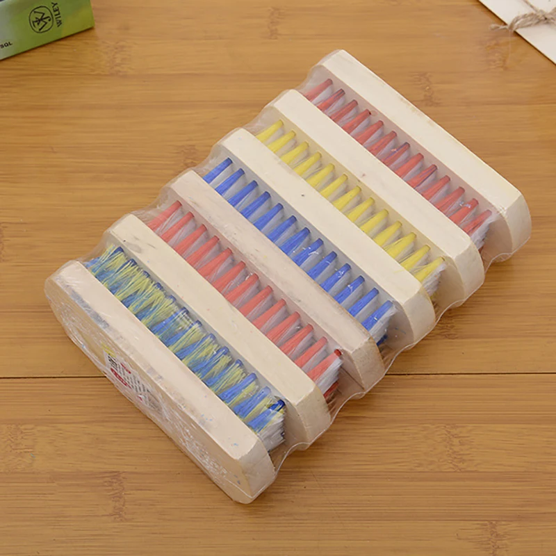 1Pc Wooden Handle Cleaning Brushes Multi-purpose Clothes Laundry Brush Shoes Socks Scrub Brush Household Laundry Supplies