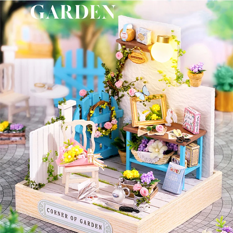 DIY Wooden Miniature Doll House Model Building Kits Small House Toy With Furniture For Birthday Gift Wooden Crafts Dollhouse