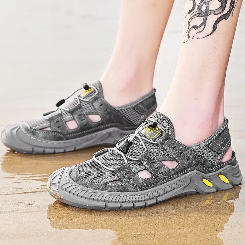 2023 New Fashion Light Casual Shoe Men's Beach Sandals Summer Gladiator Men's Sandals Outdoor Wading Shoes Breathable Men Shoes