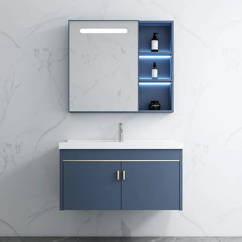 

Bathroom Cabinet Combination About Aluminum Luxury Ceramic Integrated Basin Wall Bathroom Washbasin Cabinet Combination Factory