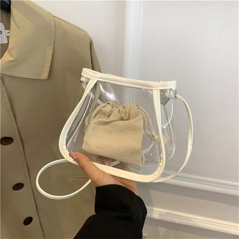 Transparente Umhängetasche täglich kleine Süßigkeiten Farbe klar Gelee Tasche PVC Umhängetasche Frauen Mädchen – Detail 13