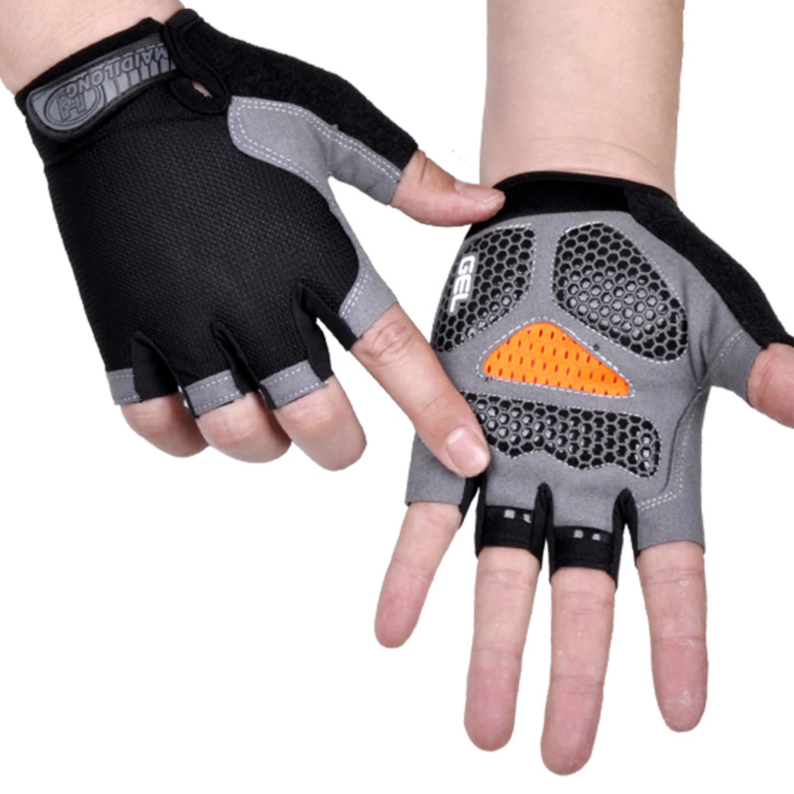 

Велосипедные перчатки Нескользящие амортизирующие мягкие дышащие короткие спортивные перчатки на полпальца аксессуары для мужчин