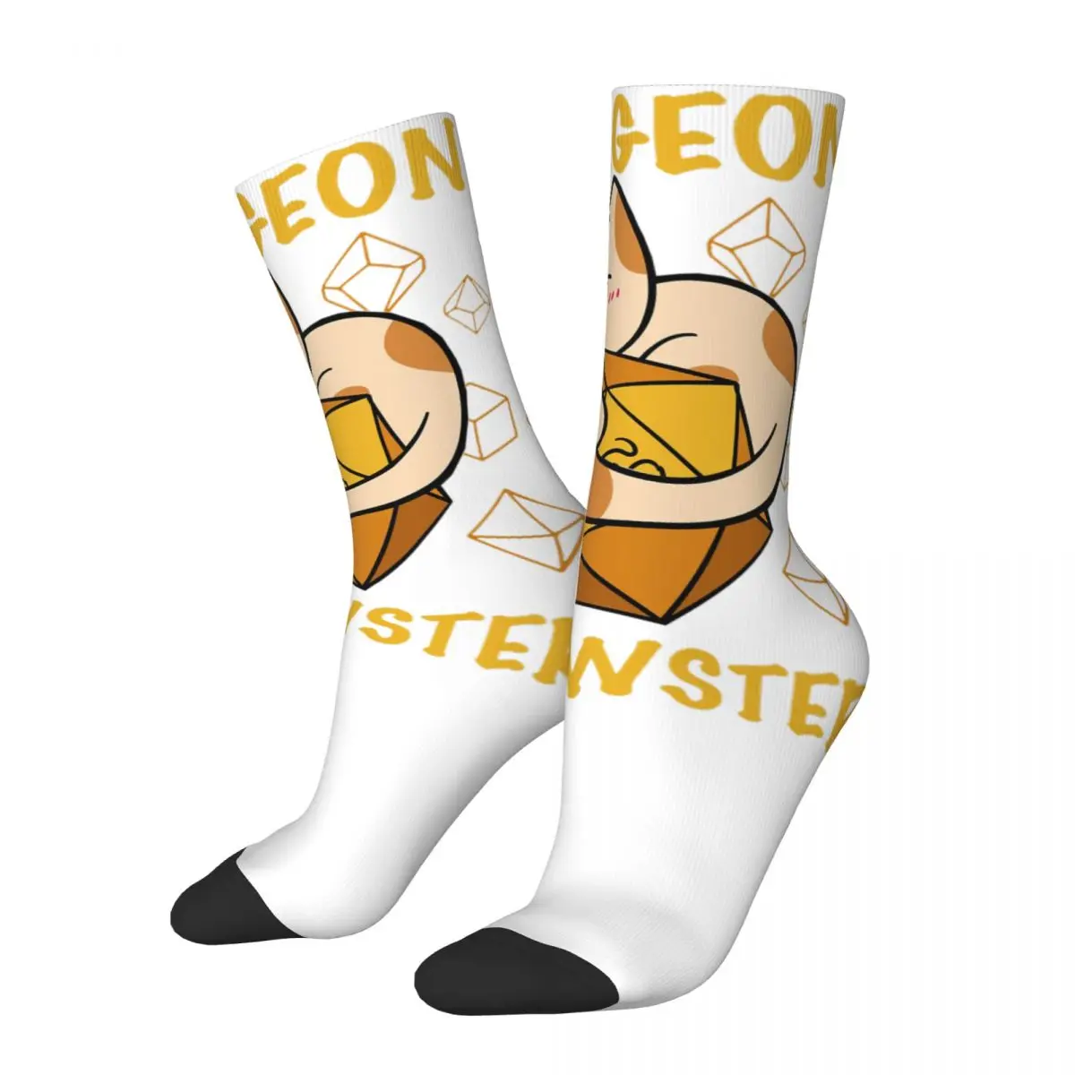 Игровая ткань DnD, кошка, подземник, Meowster, мужские и женские носки с круглым вырезом, уличная Новинка, весна, лето, Осень, Зима, чулки в подарок