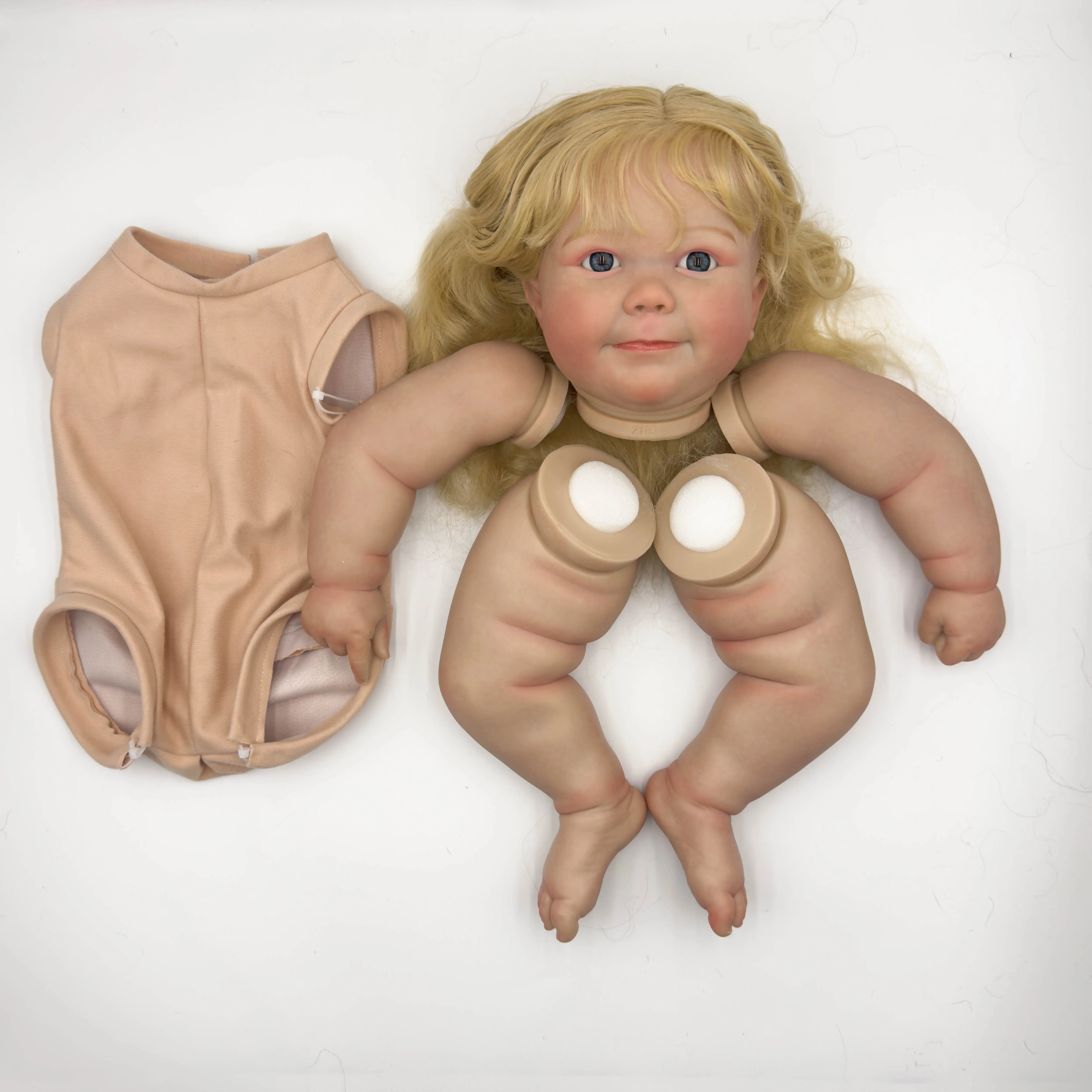 NPK 실물 같은 완제품 인형 크기, 이미 그려진 인형 부품, 천 바디, 6 월 깨우기 DIY 장난감, 어린이용 선물, 26 인치