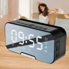 Portable Wireless Bluetooth Speaker Column Super Bass Stereo Subwoofer Handsfree Support TF AUX mirror Alarm Clock temperature 1