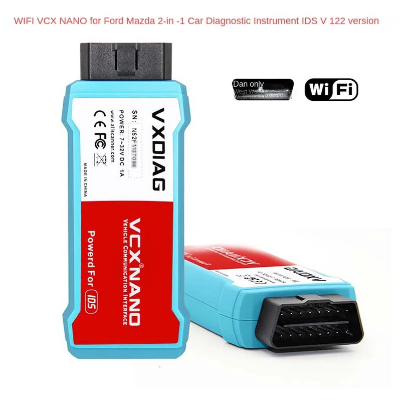 

WIFI VCX NANO is applicable to Ford Mazda 2-in-1 vehicle diagnostic instrument IDS V122