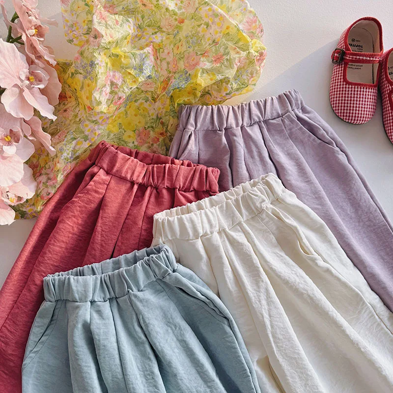 2-10T Toddler Kid Baby Girl Clothes Spring Summer Cotton Infant Girl Pant Elegant Loose Casual Trousers Soft Outfit