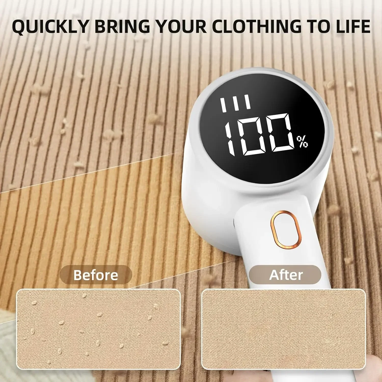 Fabric shaver rechargeable lint remover electric portable jumper remover LED displayRemoves pilling for clothes furniture sofas 3