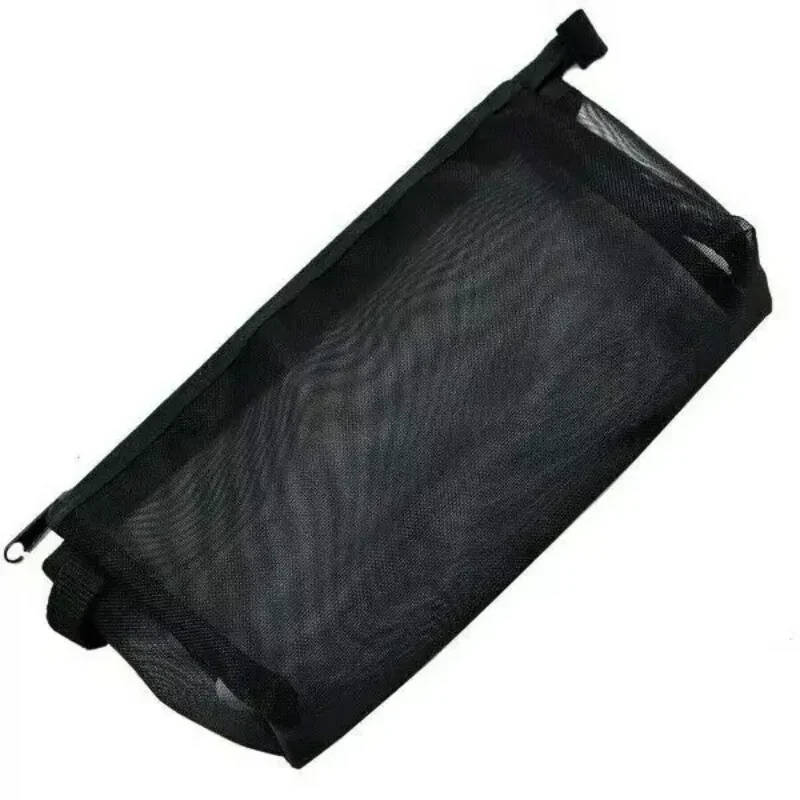Transparent Mesh Pencil Case MUJIs Nylon Pencil Bag Large Capacity Creative Stationery Box Office Student Nylon Pen Box Bag 4