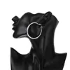 Boucles d'oreilles créoles circulaires pour femmes, breloques de 3CM, jolis bijoux à la mode pour fête de mariage, cadeaux de vacances