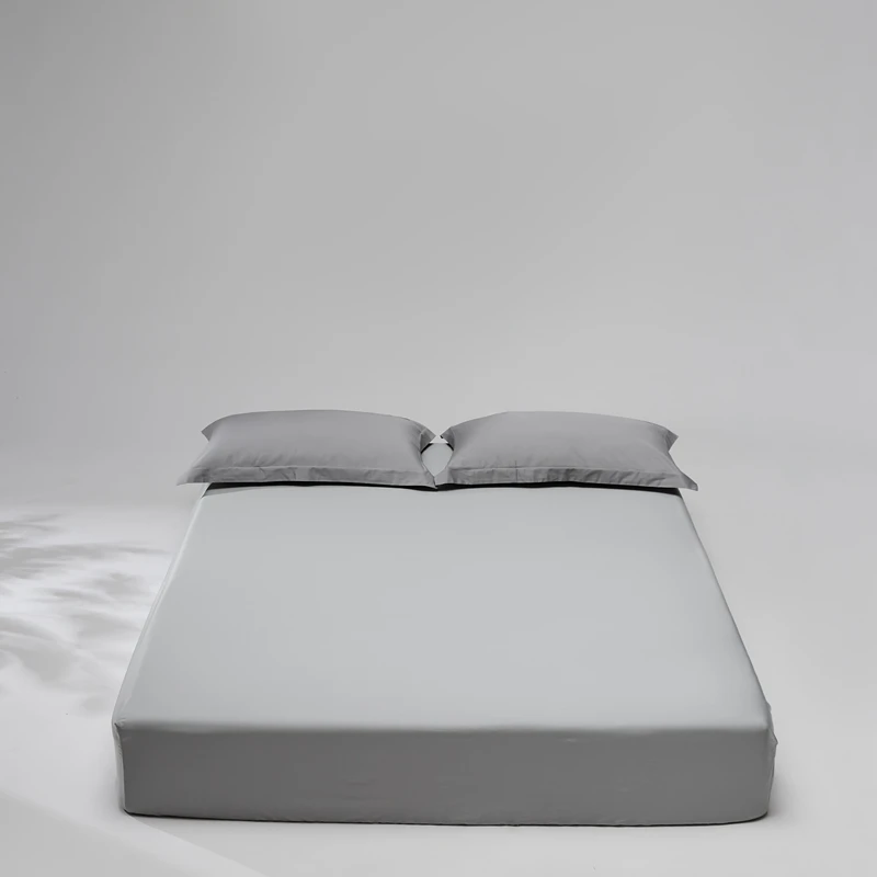 Luxury 800TC Egyptian Cotton Fitted Sheet with Elastic Band High End Mattress Cover for Single Double Queen King Size Bedsheet 2