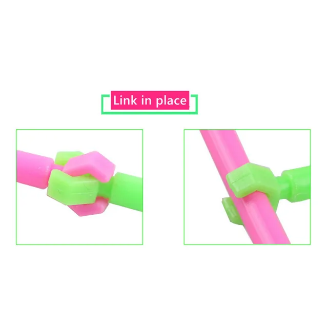 50Pcs 100Pcs Building Blocks DIY Colorful Stick Block Puzzle Toys For Kids Brinquedos Gift 3