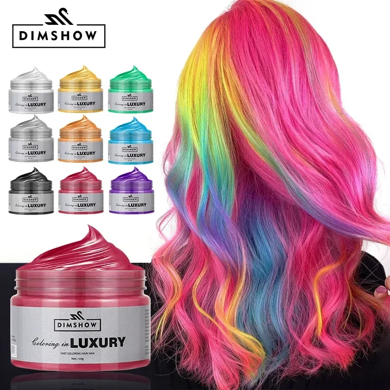 

일회용 염색 Color Hair Wax Styling Pomade Silver Grandma Grey Disposable Natural Hair Strong Gel Cream Hair Dye for Women Men