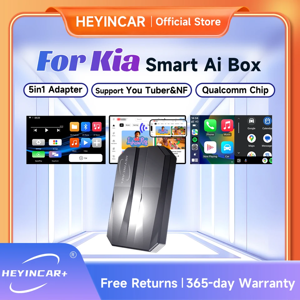 2025 HEYINCAR スマート AI ボックス Android 自動ワイヤレス CarPlay