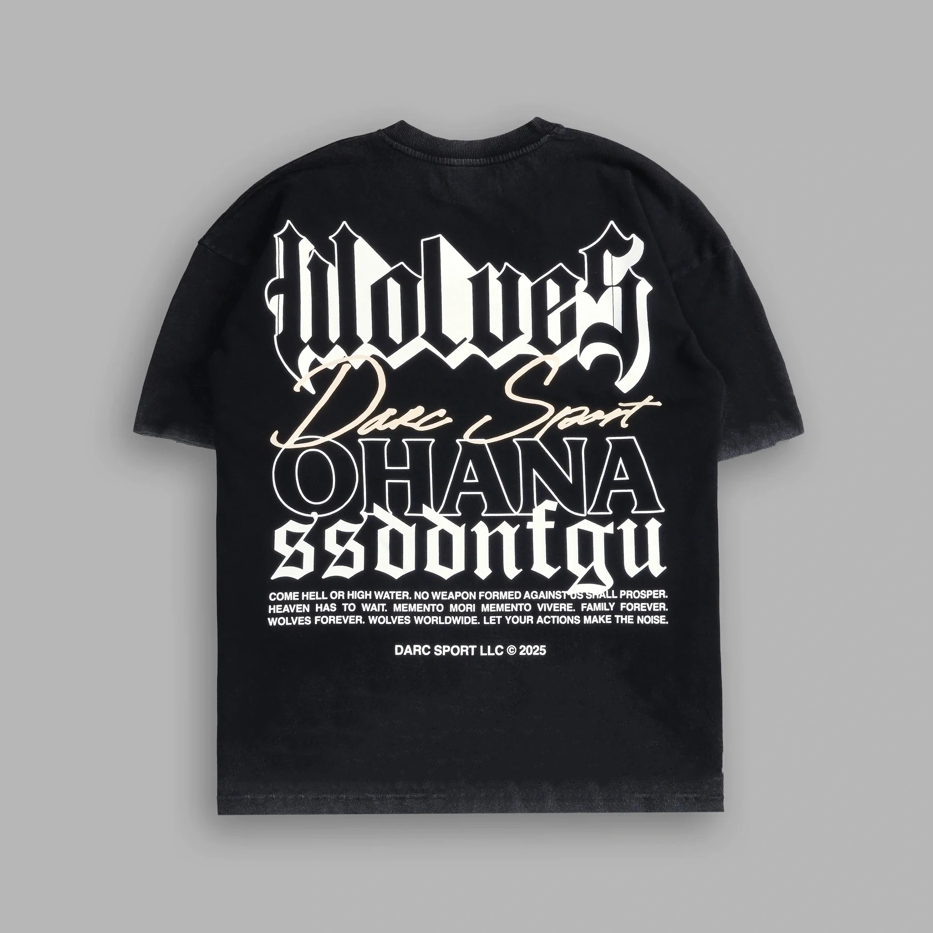 Darc Sport　ohana logo premium muscle T DARC SPORT OHANA Series Men T-shirts Y2K Graphic Printed
