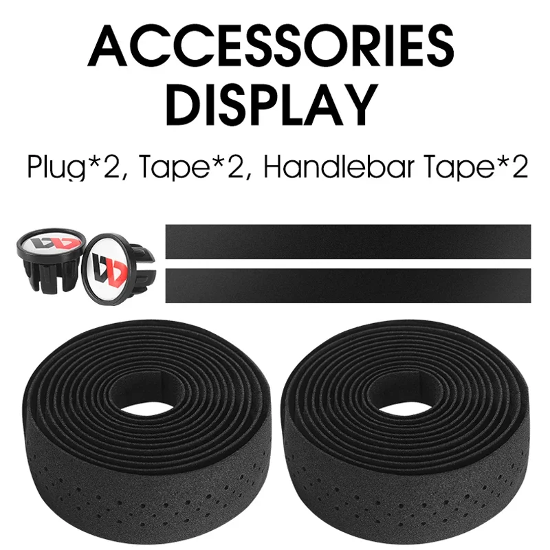 Bike Handlebar Tape Bicycle Handlebar Strap Bike Accessory WEST BIKING Road Bike EVA High Elasticity Speed Grip Anti-slip With Handle Plug