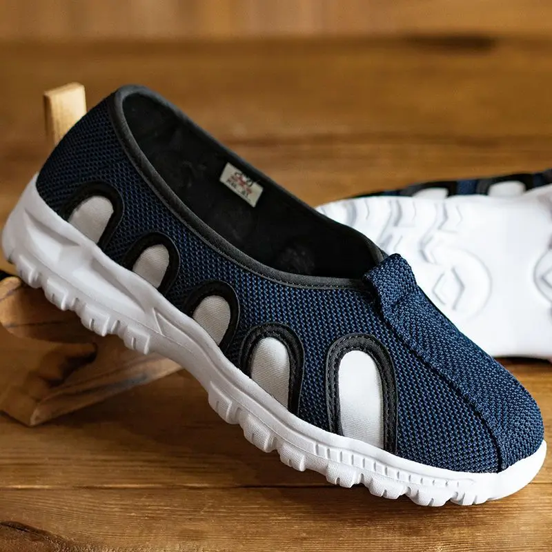 summer new casual comfortable hemp shoes men taoist priest martial art sneaker adult team performance match antiskid flat shoes