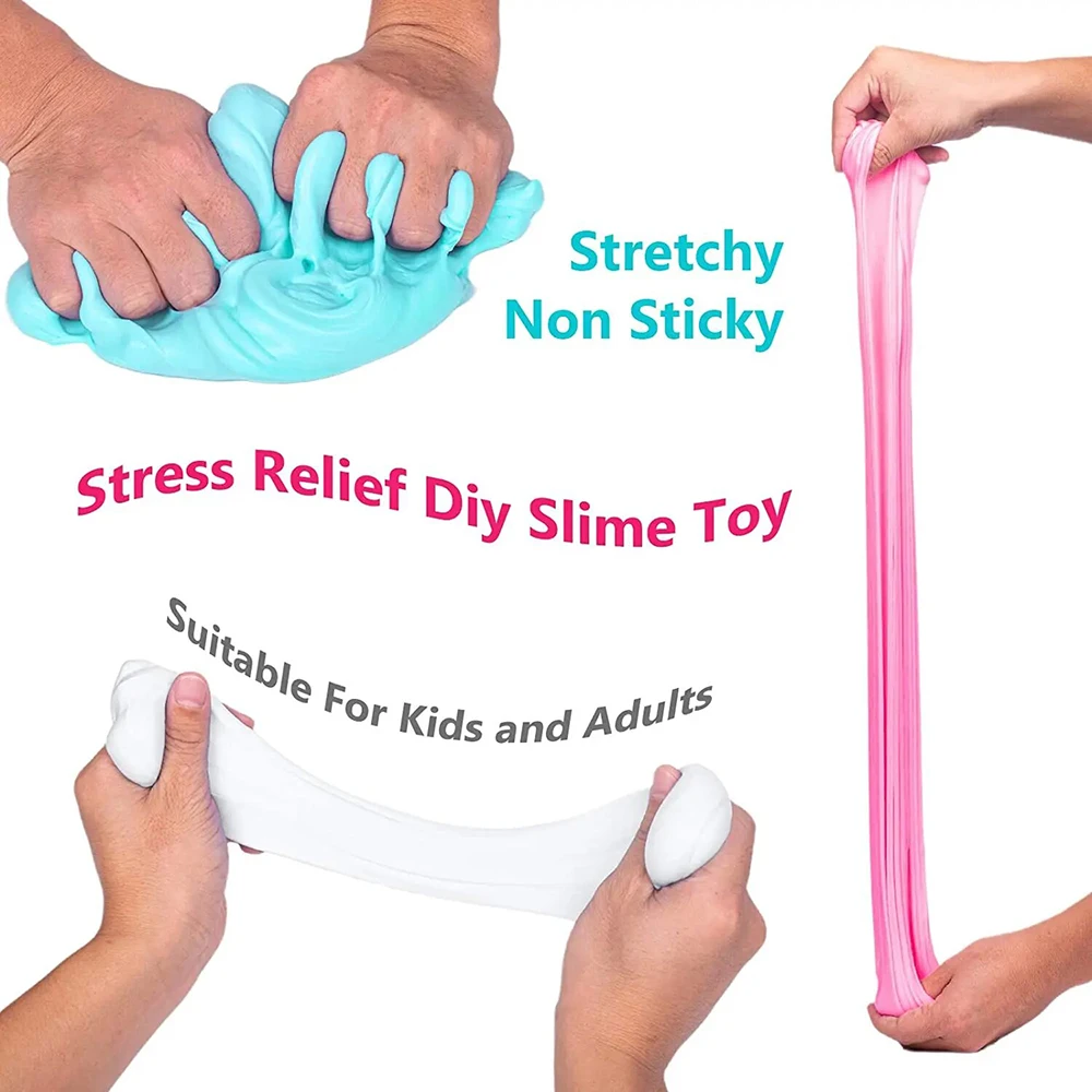 Slime Kit Fluffy Slime Fluffy Slime Clay Kit Air Plasticine Toy for Children Big Size Kids Birthday Gift Set