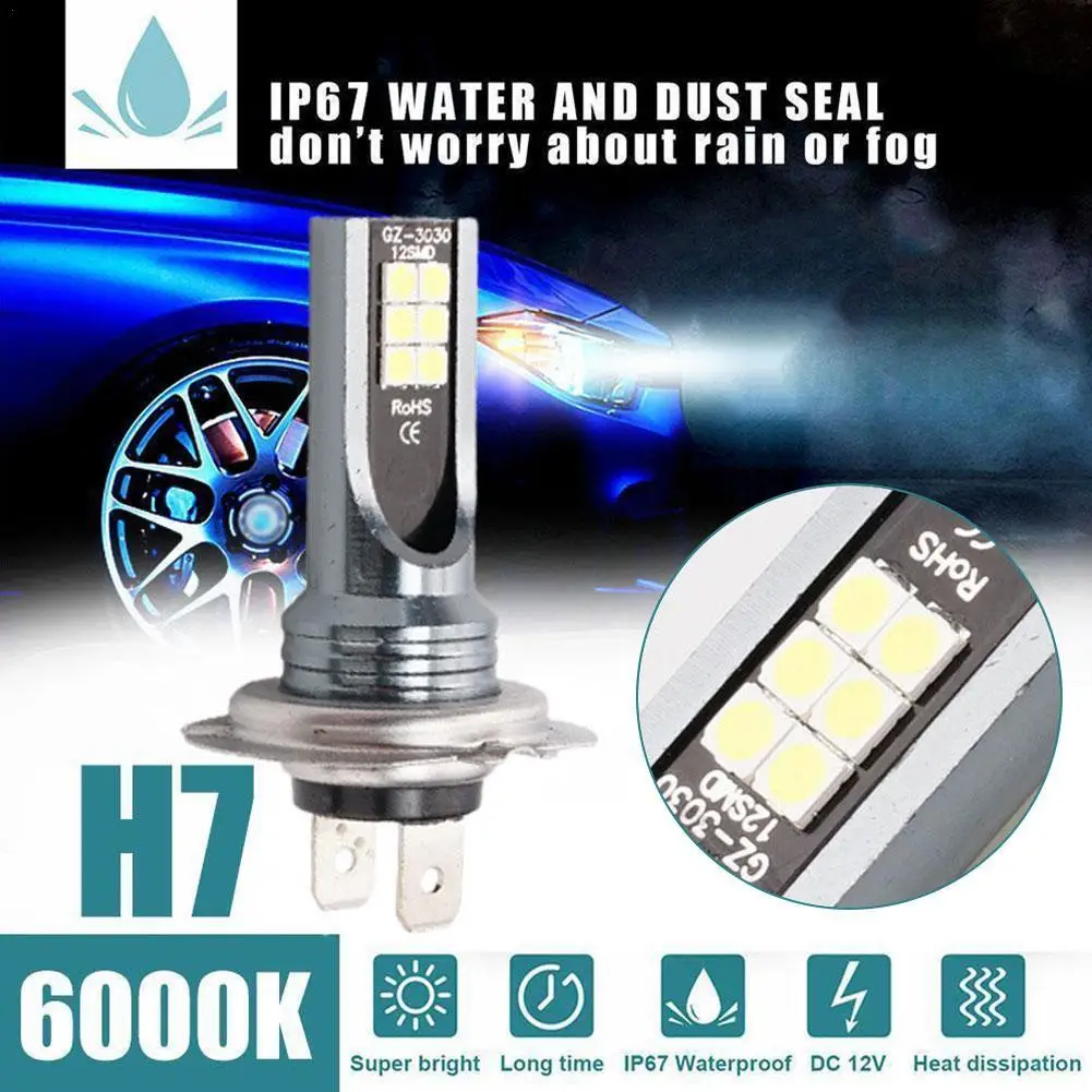 

1 Pc H7 LED Headlight Bulb Beam 100W High Power LED H1 H3 H4 H11 Headlamp 6000K White Super Bright Driving DRL Auto