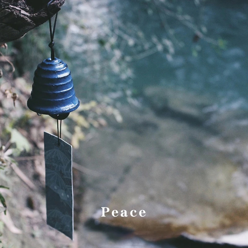 Japanese Style Outdoor Wind Chime Pendant - Elegant Landscape Bell Decoration