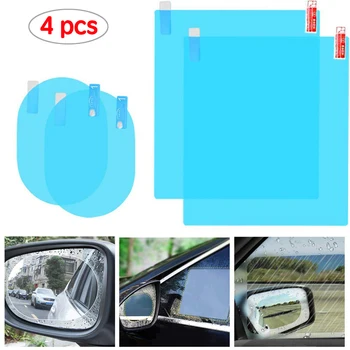 Pellicola antiappannamento per auto Rivestimento antiappannamento Pellicola protettiva per specchietto retrovisore automatico idrofobico antipioggia Adesivi per specchietti da bagno