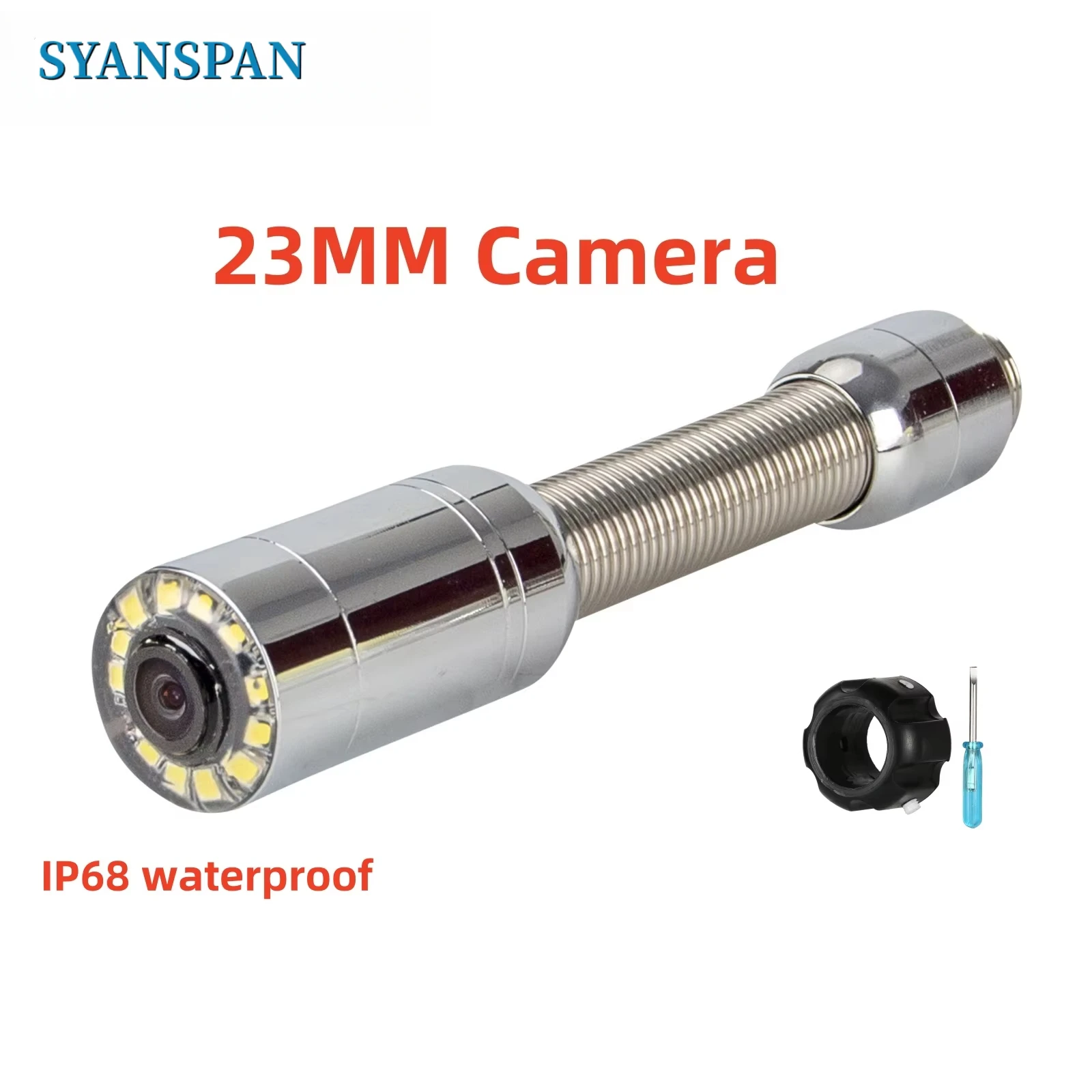 SYANSPAN 23mm 파이프 검사 카메라 액세서리, 배수 파이프라인 산업용..